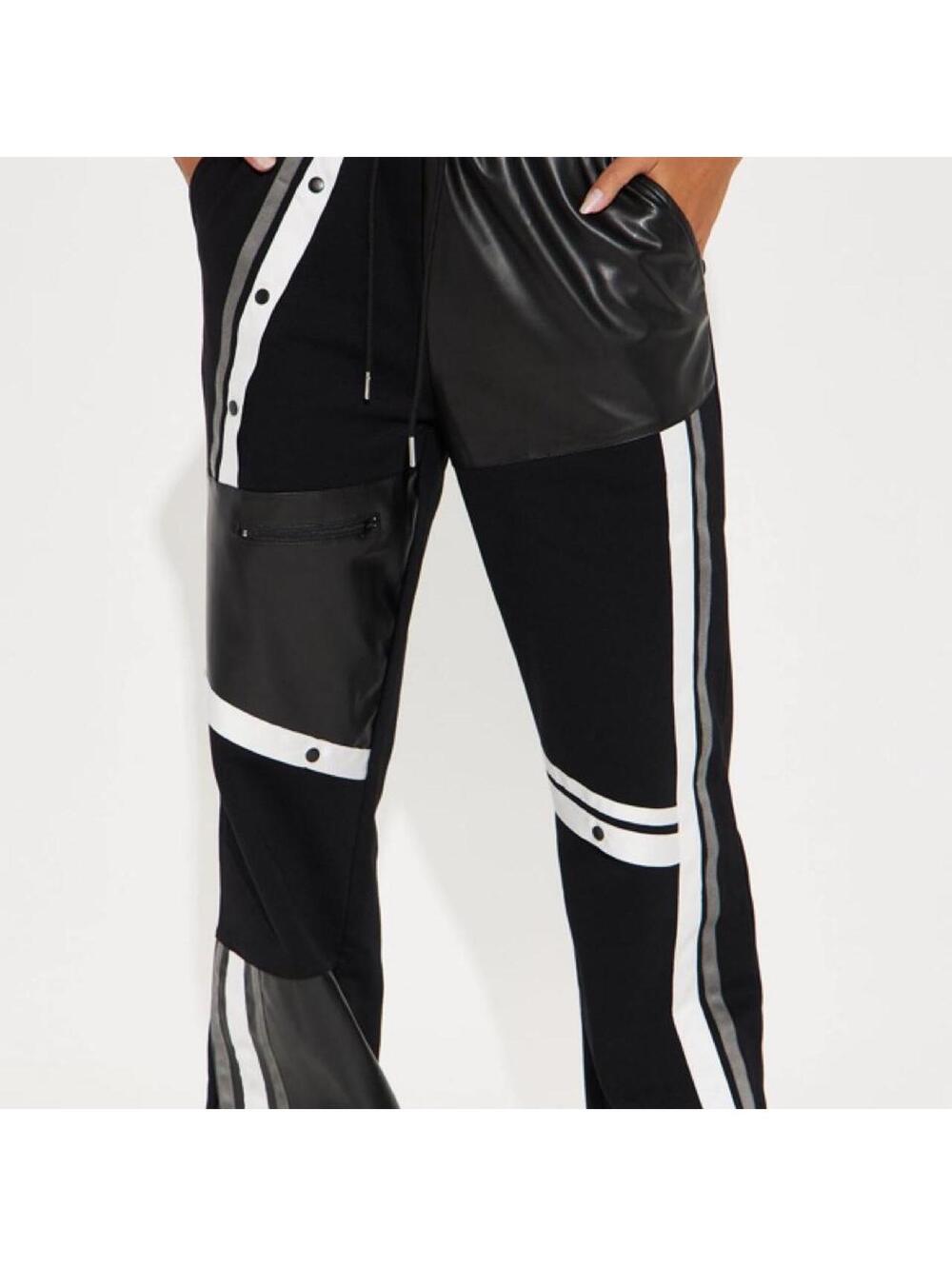 Fashion Nova Women's Black Joggers-tracksuit